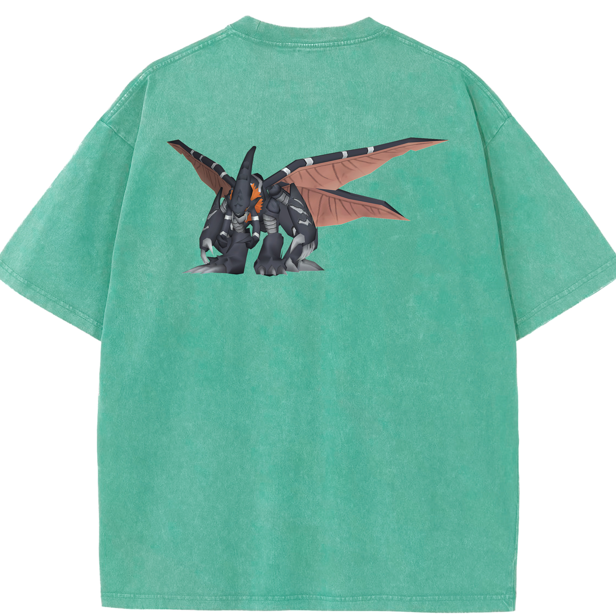（画像用） Digimon デジタルモンスター/デジモン 綿100% ヴィンテージ風 半袖Tシャツ（背面プリント）